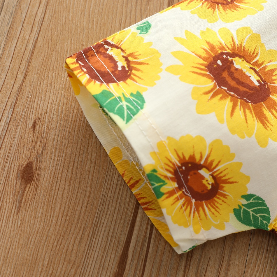 Baby Pretty Sunflower Allover Sleeveless Bodysuits